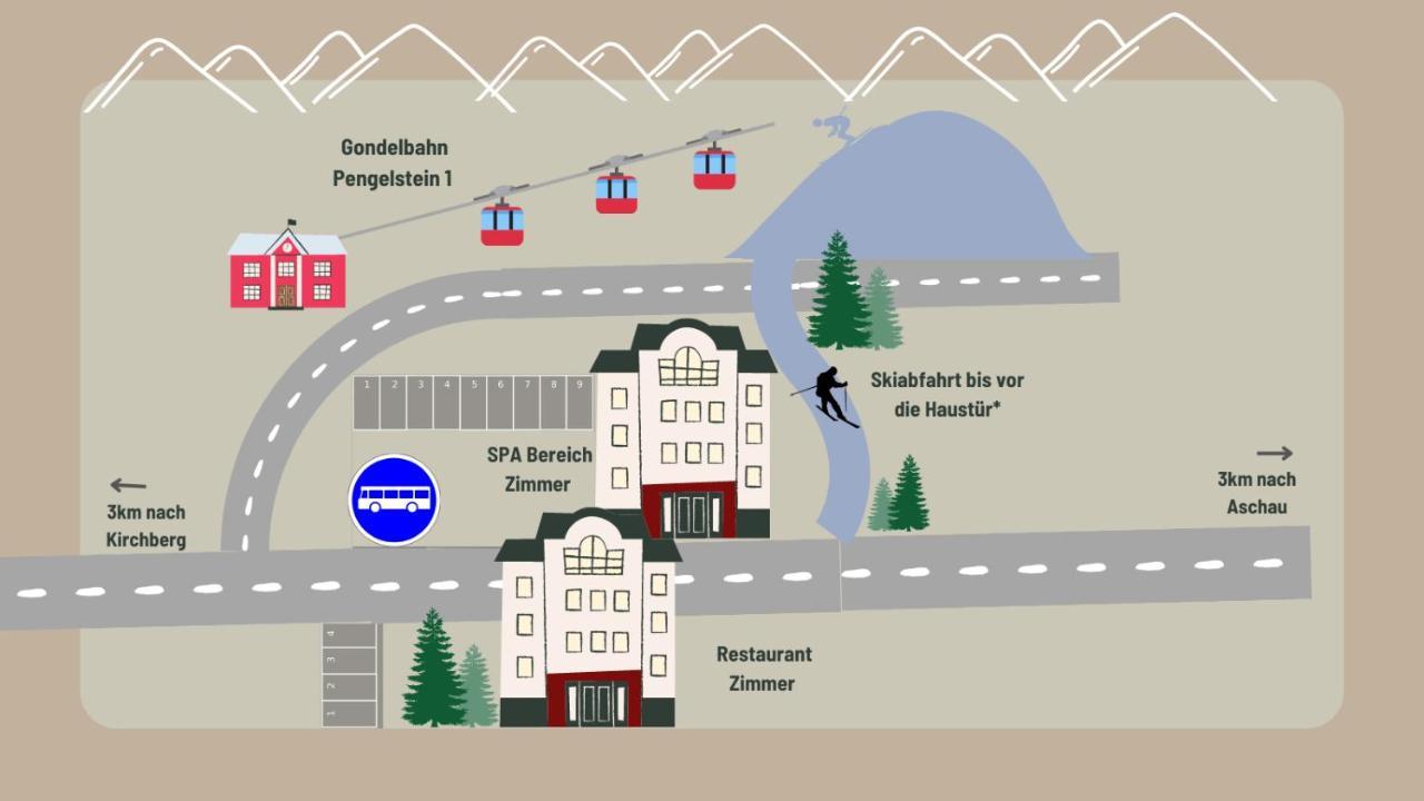 Gasthof Skirast Kirchberg in Tirol Eksteriør billede